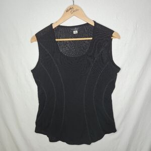 Bellisima Ladies Black Sleeveless Blouse Size 16